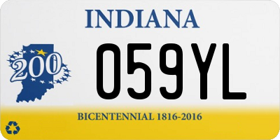 IN license plate 059YL