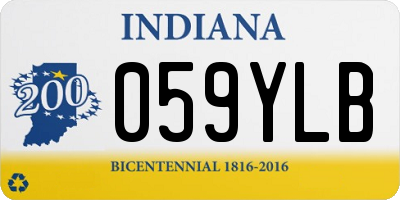 IN license plate 059YLB