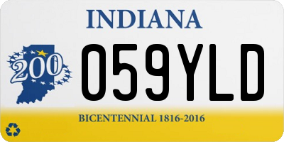 IN license plate 059YLD