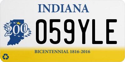 IN license plate 059YLE