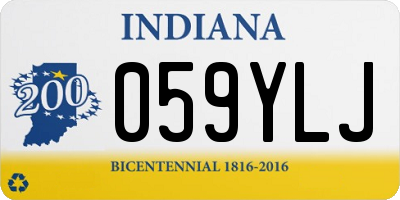 IN license plate 059YLJ
