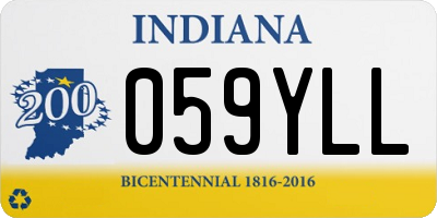 IN license plate 059YLL