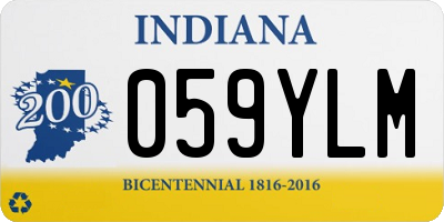 IN license plate 059YLM