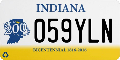 IN license plate 059YLN