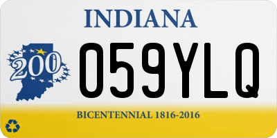 IN license plate 059YLQ