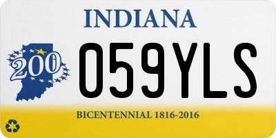 IN license plate 059YLS