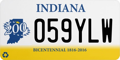 IN license plate 059YLW
