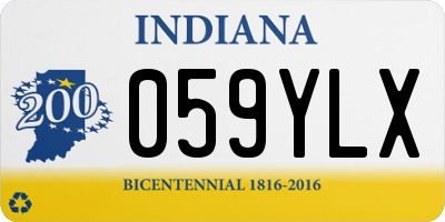 IN license plate 059YLX