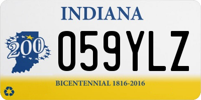 IN license plate 059YLZ