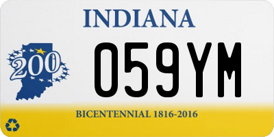 IN license plate 059YM