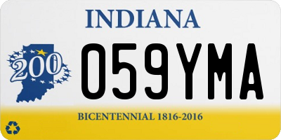 IN license plate 059YMA