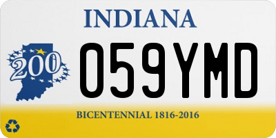 IN license plate 059YMD