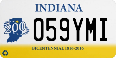 IN license plate 059YMI