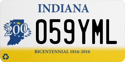 IN license plate 059YML