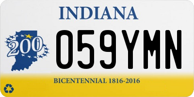 IN license plate 059YMN