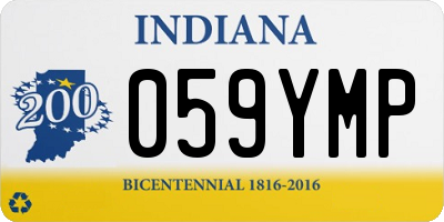 IN license plate 059YMP