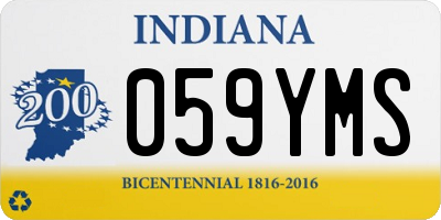 IN license plate 059YMS