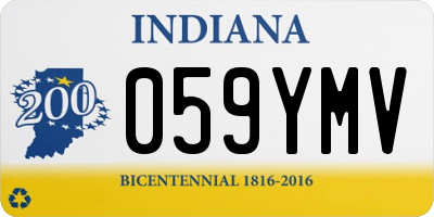IN license plate 059YMV
