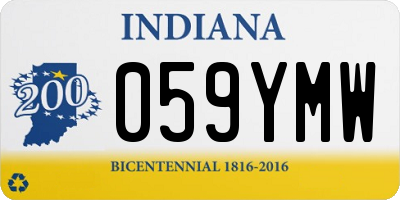 IN license plate 059YMW