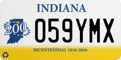 IN license plate 059YMX