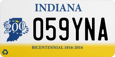 IN license plate 059YNA