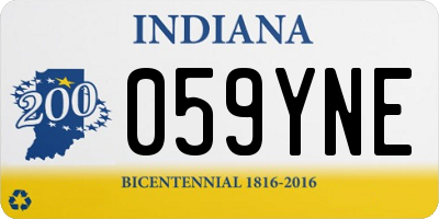 IN license plate 059YNE