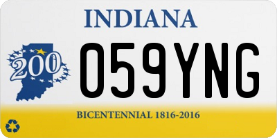 IN license plate 059YNG