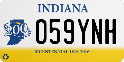 IN license plate 059YNH