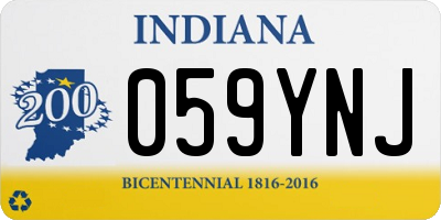 IN license plate 059YNJ