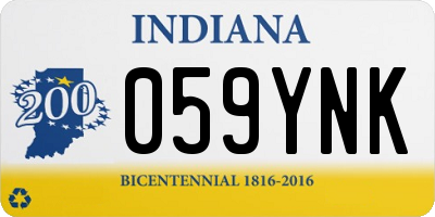 IN license plate 059YNK