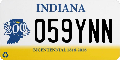 IN license plate 059YNN