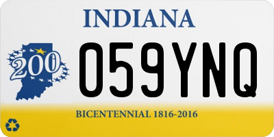 IN license plate 059YNQ