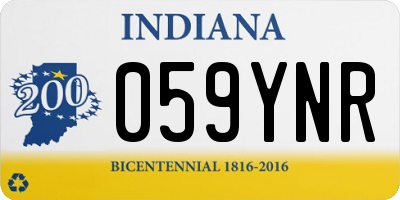 IN license plate 059YNR