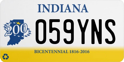 IN license plate 059YNS