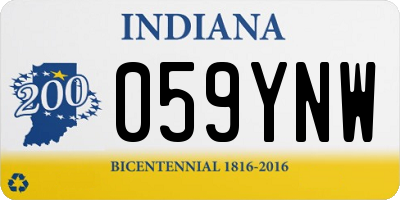 IN license plate 059YNW