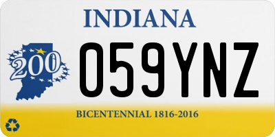 IN license plate 059YNZ