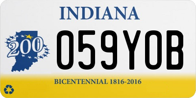 IN license plate 059YOB