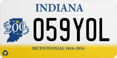 IN license plate 059YOL