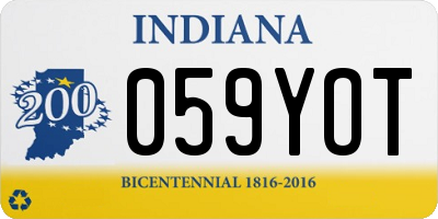 IN license plate 059YOT