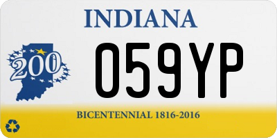 IN license plate 059YP