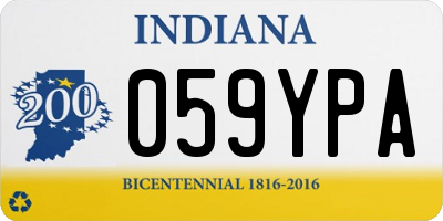 IN license plate 059YPA