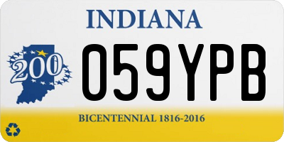 IN license plate 059YPB