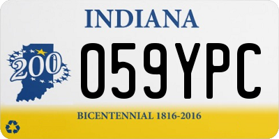 IN license plate 059YPC