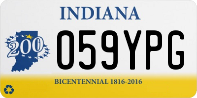 IN license plate 059YPG