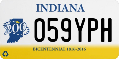 IN license plate 059YPH