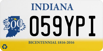 IN license plate 059YPI
