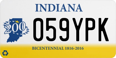 IN license plate 059YPK