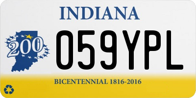 IN license plate 059YPL