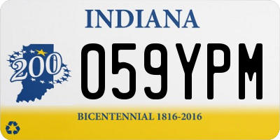 IN license plate 059YPM