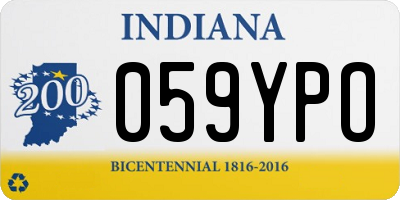 IN license plate 059YPO